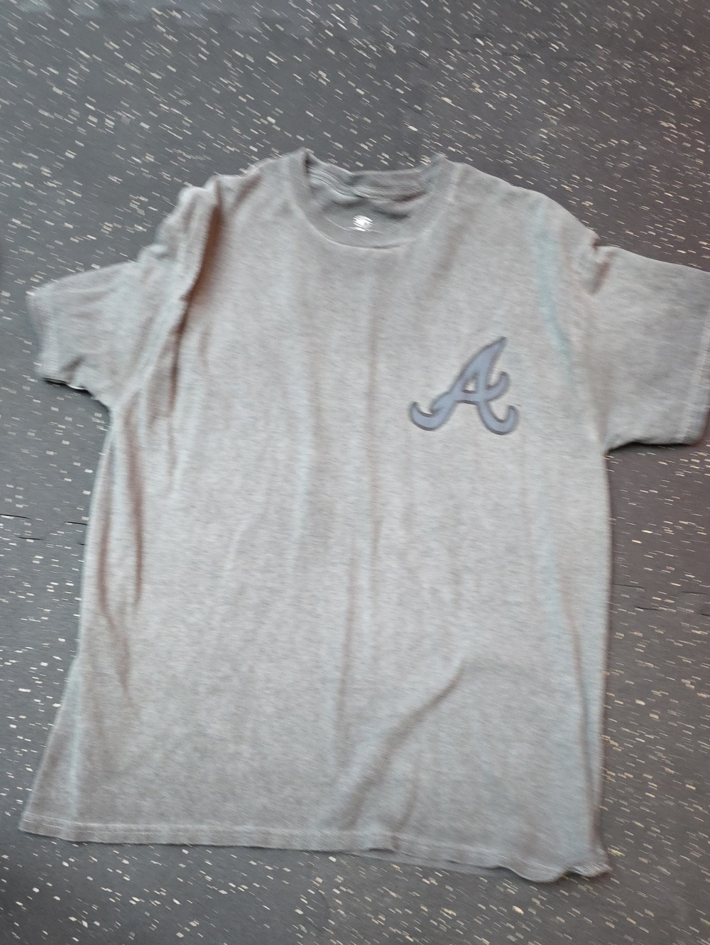 Gray Men’s Crew Neck T-Shirt with Script A Chest Logo